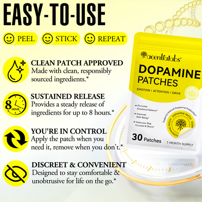 Dopamine Patches — Mood, Focus & Motivation | 30-Day Supply